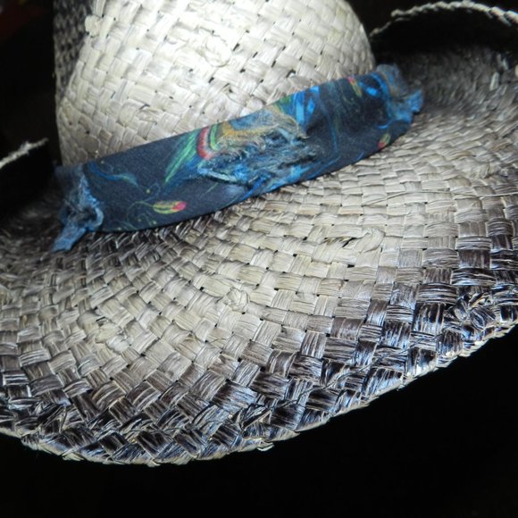 Peter Grimm Sunset drifter Peacock Band tea stained hat NWT! - Picture 4 of 15